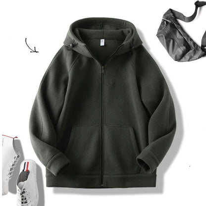 Single-layer Fleece-lined Thickened Men's Clothing Jacket