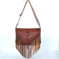 Trendy Riveted Tassel Shoulder Bag – Stylish and Practical Handbag with Tassels and Rivets