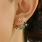 Beautiful Flower Jacket Earrings