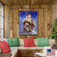 Santa Little Friends Art Wooden Wall Art by D. Gelsinger - Christmas Santa Snowman Decor - 95602B-9914