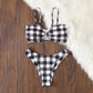 Solid Bikini Set Swimsuit Women Bikini Swimwear Female Halter Top Bathing Suit Swimming Wear Bikini High Cut Swimsuit High Waist Plus Size Summer Swimwear