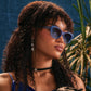 "Spin Me In Sapphire" Glam G Polarized Sunglasses