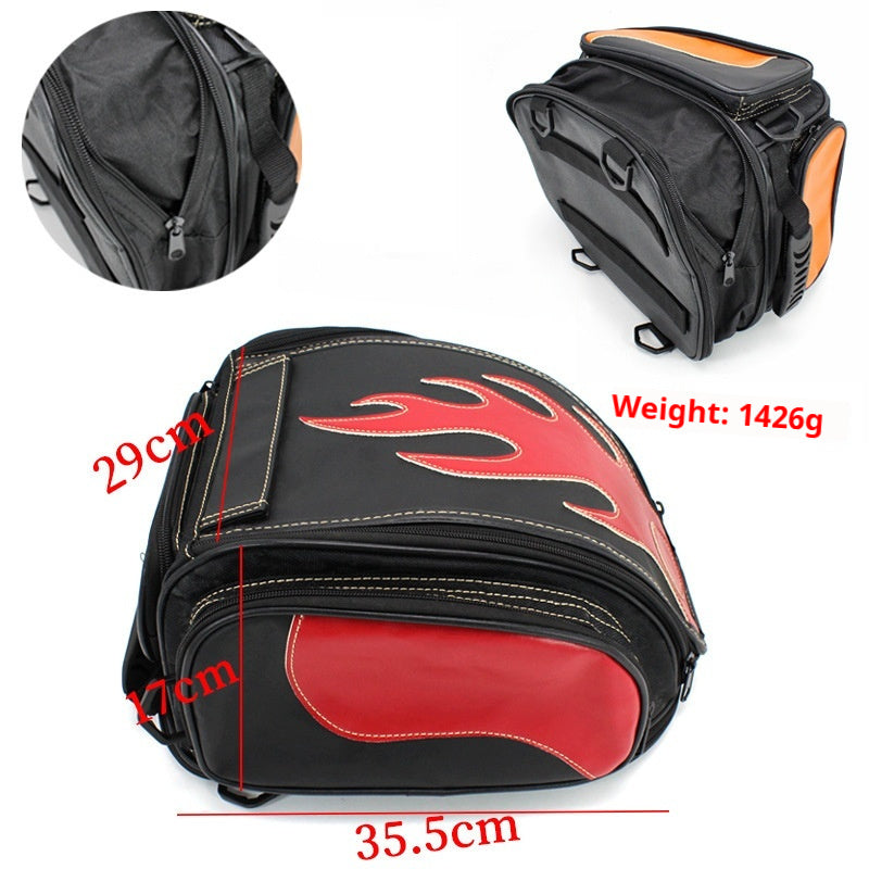 Retro Motorcycle Tail Bag Helmet Storage Waterproof