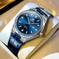 Women's Crystal Bezel Leather Date Watch