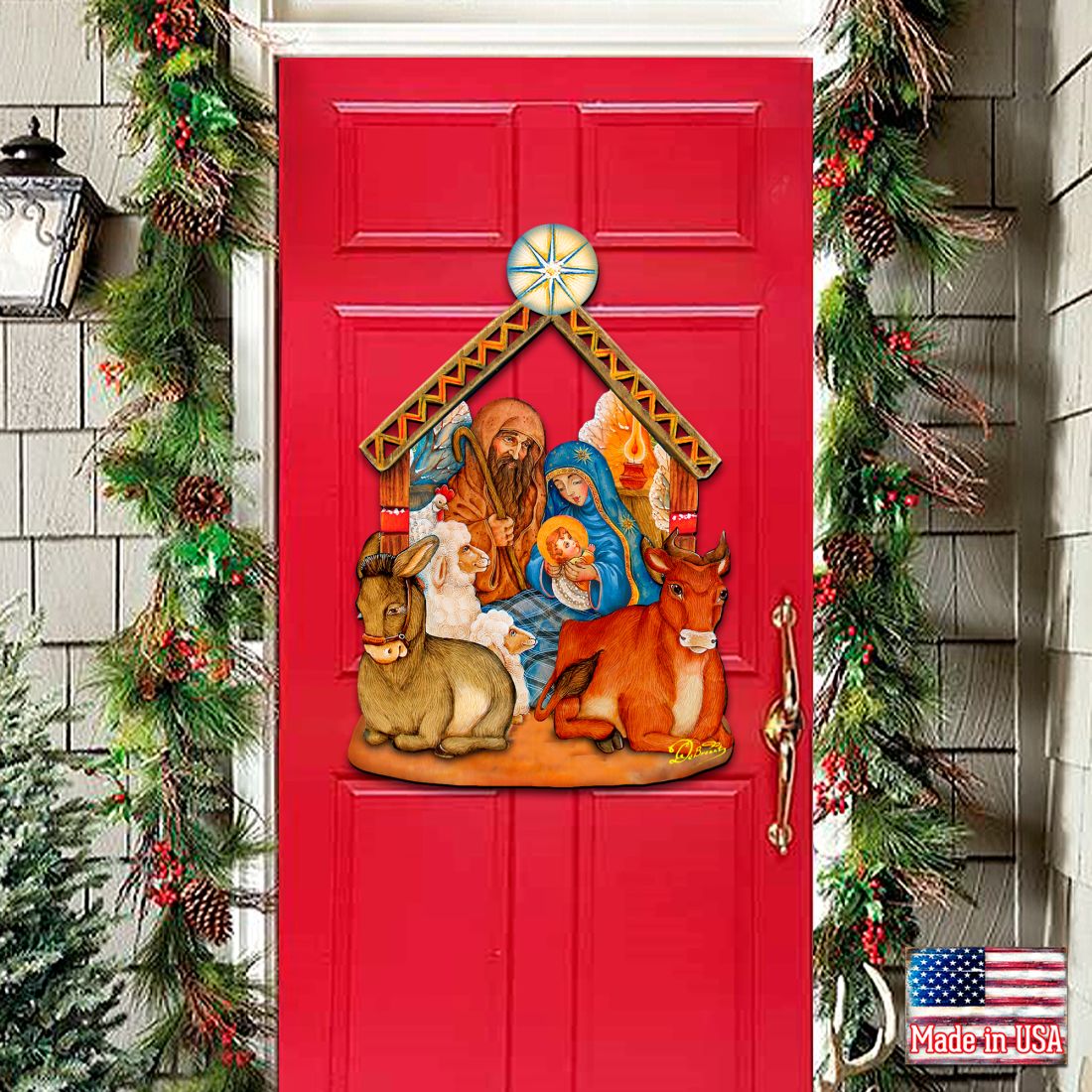 Nativity Christmas Nativity Door Decor by G. DeBrekht - Nativity Holiday Decor - 8114030H