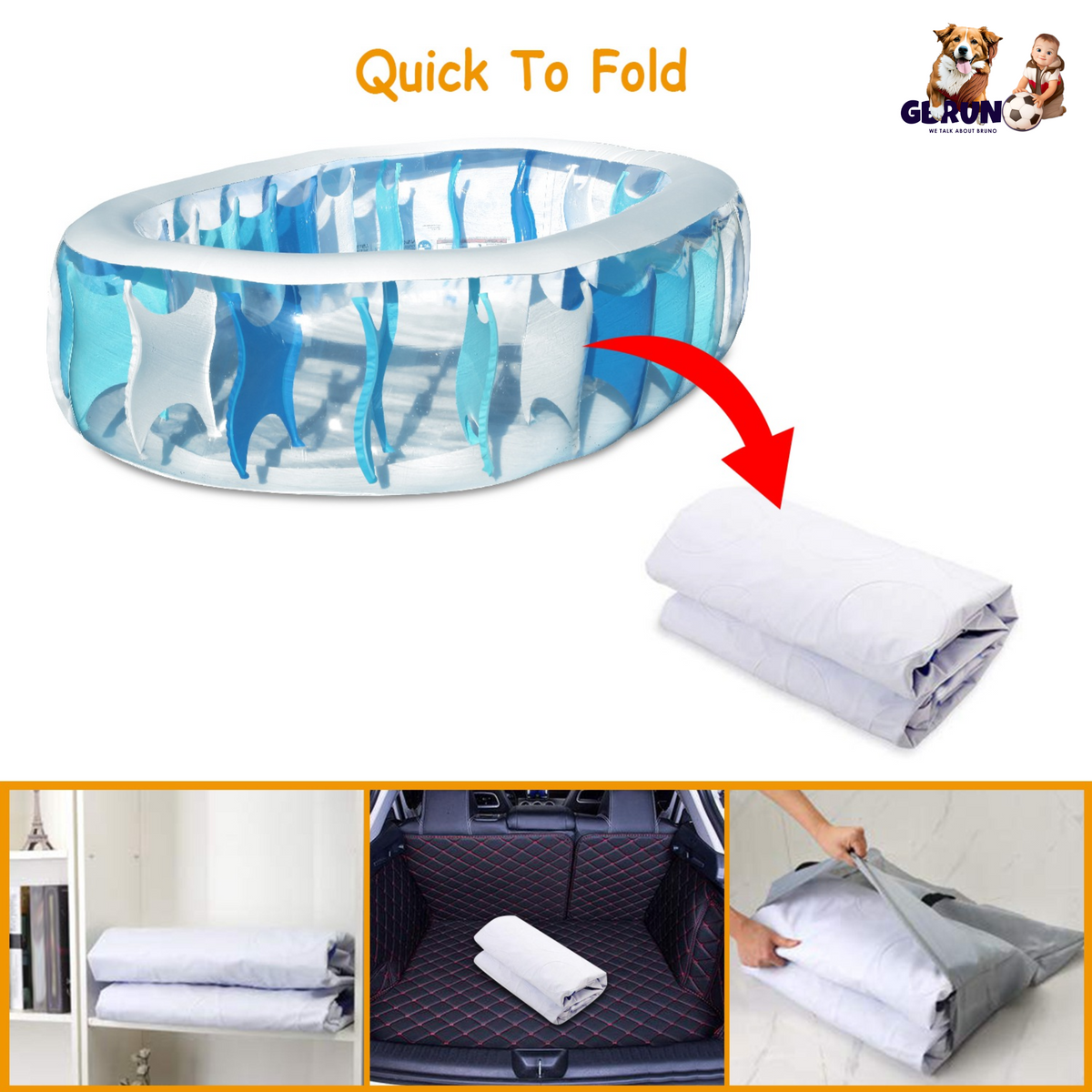 GBruno 90×60×20” Inflatable Swimming Pool