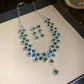 Diamond Flower Multi-layer Pendant Necklace