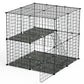 2Tier Cat Cage Playpen Indoor Pet Enclosures Kitten Kennel House Detachable Cat Crate with Climbing Ladder 2 Doors for 1-2 Cats for Ferret Squirrel Sm
