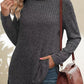 Turtleneck High Low Top