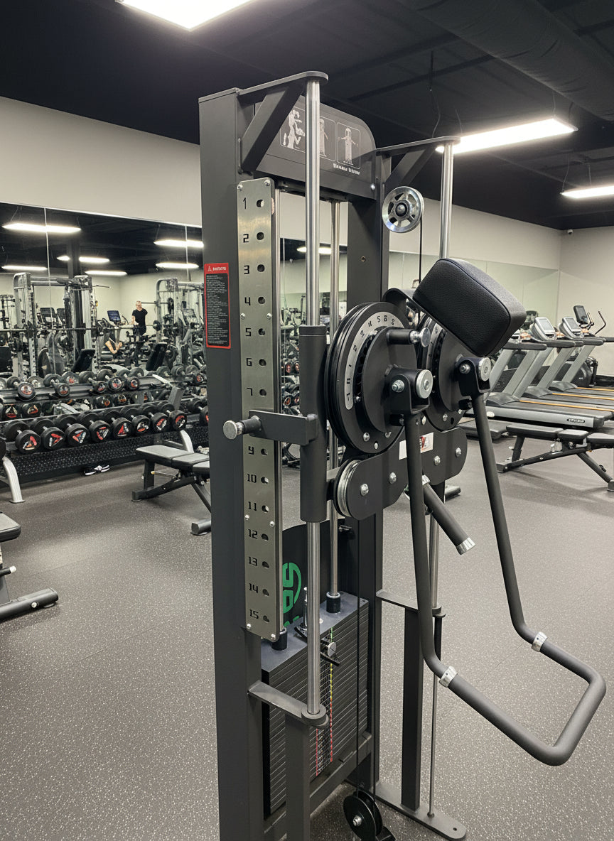 Selectorized Standing Multi-Flight Shoulder Raise w/ 250lb weight stack (New)