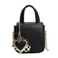 Heartfelt Charm Messenger Bag - Trendy Small Square Bag with Heart Charm