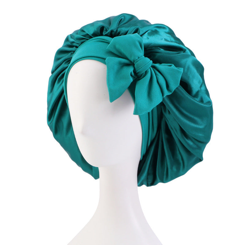 Solid Color Simulation Silk Elastic Ribbon Colored Ding Round Hat