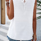 Swiss Dot Round Neck Tank
