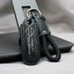Motorcycle Carbon Fiber Leather Keychain