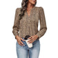 Wild West Leopard Print Top – Trendy Long Sleeved Cowgirl Top for Stylish Women