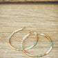 Beautiful Dainty Beaded Hoop Earrings