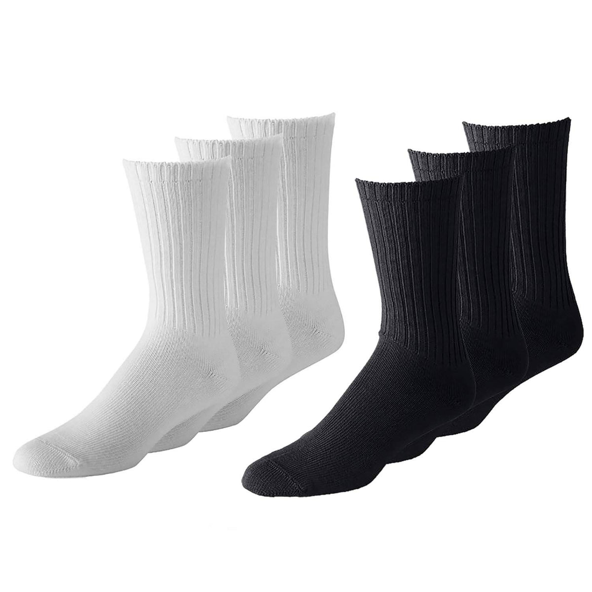 144 Pairs Qraftsy Men's Athletic Crew Socks - Bulk Wholesale Packs - Any Shoe Size
