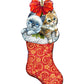 Kitty Cats Christmas Stocking Christmas Door Decor by G. DeBrekht - Christmas Santa Snowman Decor - 8114021H