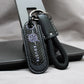 Motorcycle Carbon Fiber Leather Keychain