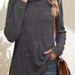 Turtleneck High Low Top