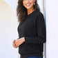 Black French Terry Cotton Blend Sweatshirt