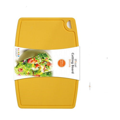 Cutting board, cut fruit, cutting board