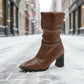 Large Size Women’s High Heel Plus-Width Ankle Boots – Autumn/Winter