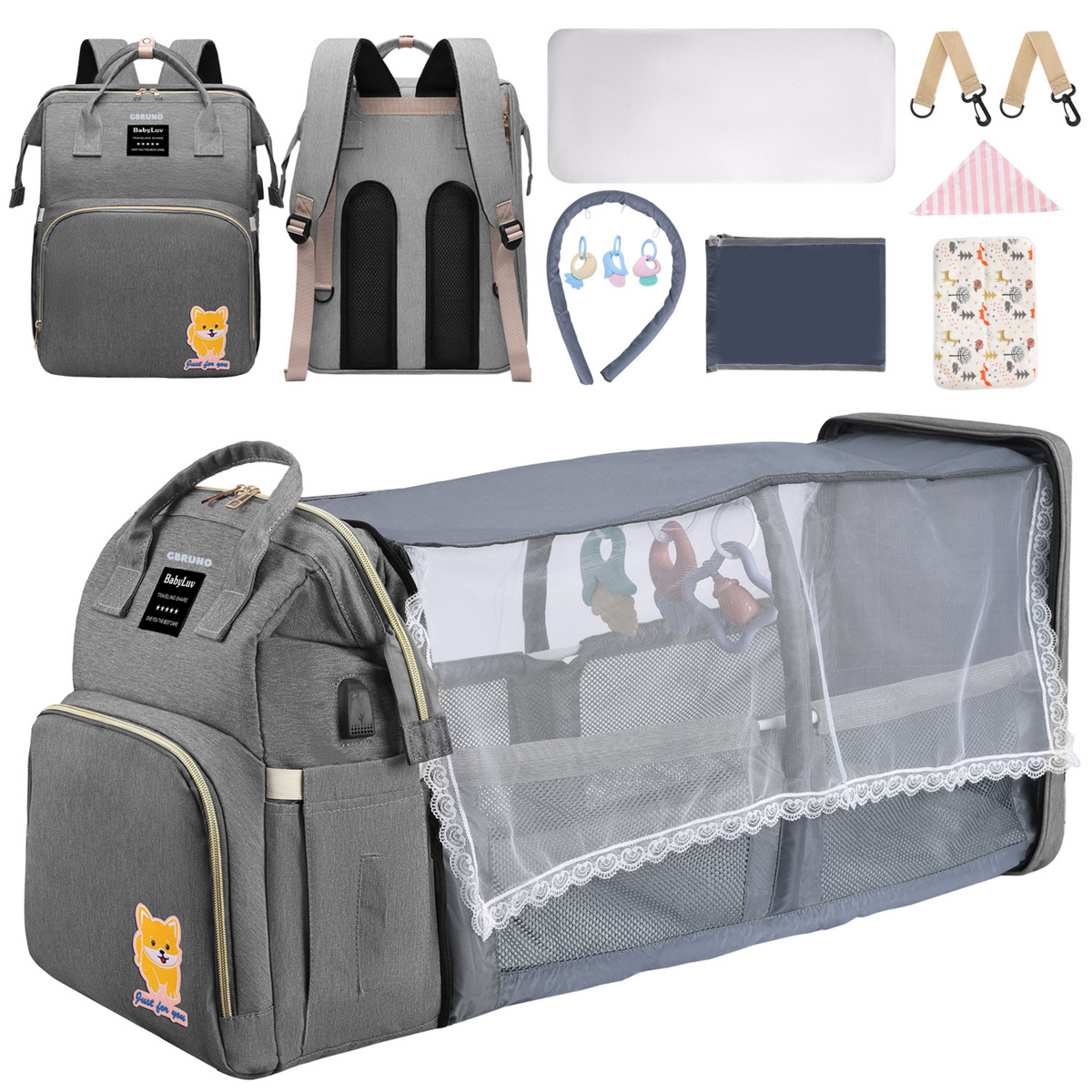 GBruno Multifunctional Diaper Bag