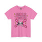 Funny Girls Night Shirt – Lesbian Humor Tee – Pink Scissors Graphic on Gildan 5000