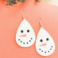 Adorable White Snowman Earrings