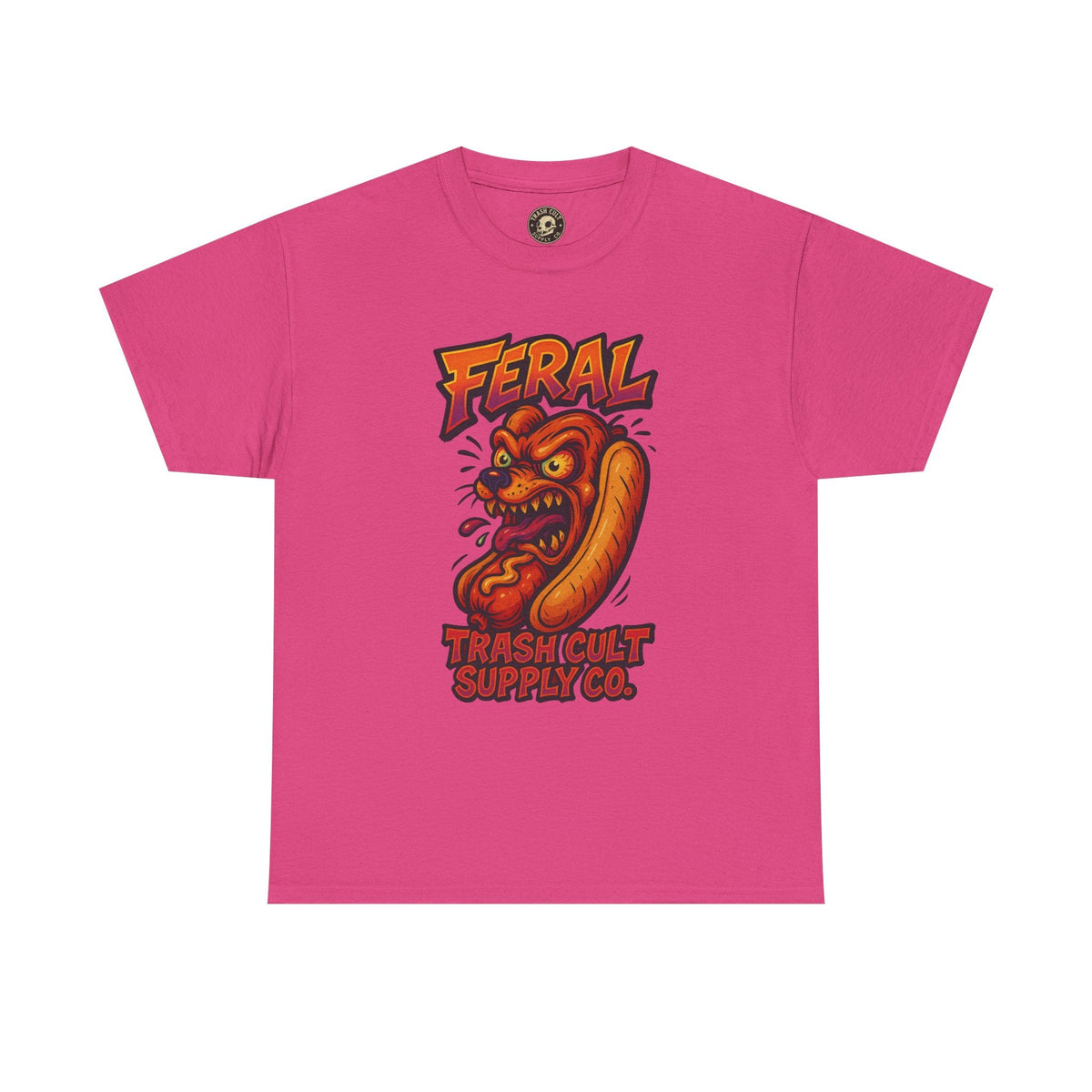 Feral Hot Dog Shirt – Bold Trashcore Art Tee | Trash Cult Supply Co | Gildan 5000 Unisex Fit