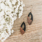 Beautiful Oval Wood and Black Earrings