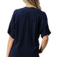 Dark Grey Silk Oversized Blouse – Effortless Dolman Sleeve Top | Femstylo