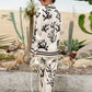 Elegant Printed Women's Pants Set