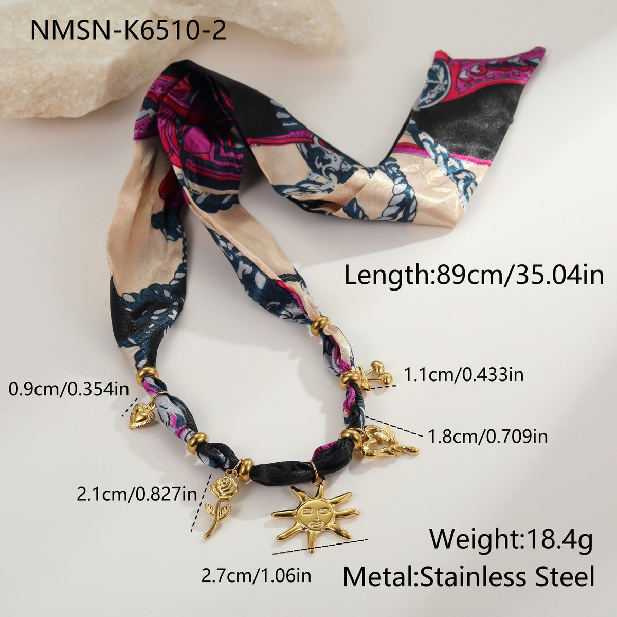 Autumn And Winter Scarf Series Sun Pendant Necklace High Sense