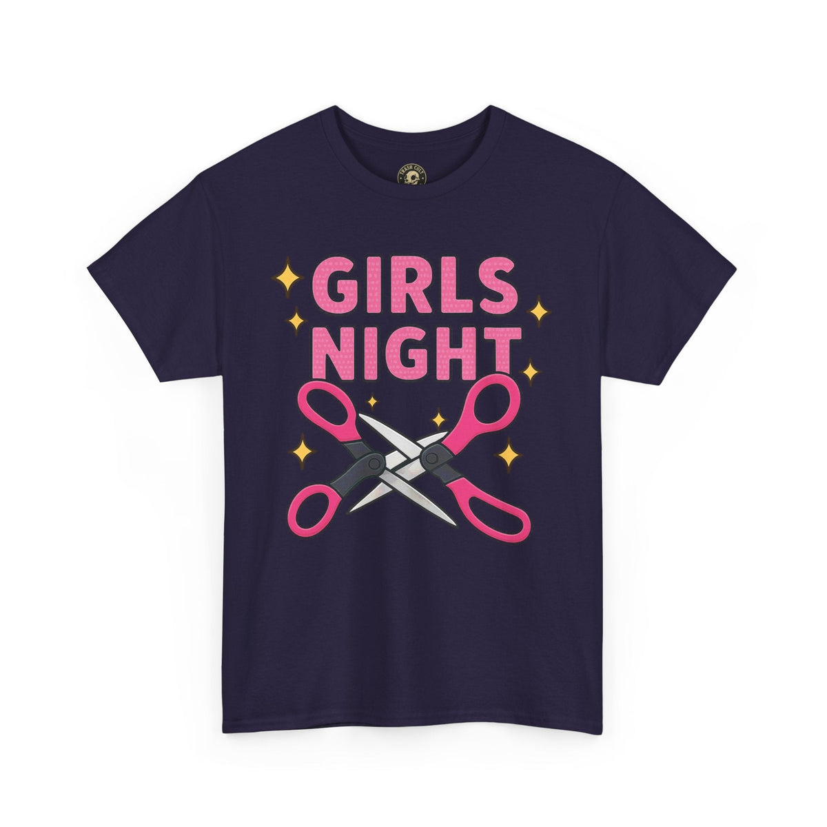 Funny Girls Night Shirt – Lesbian Humor Tee – Pink Scissors Graphic on Gildan 5000