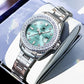 Women's Sunray Dial Crystal-Bezel Quartz Watch