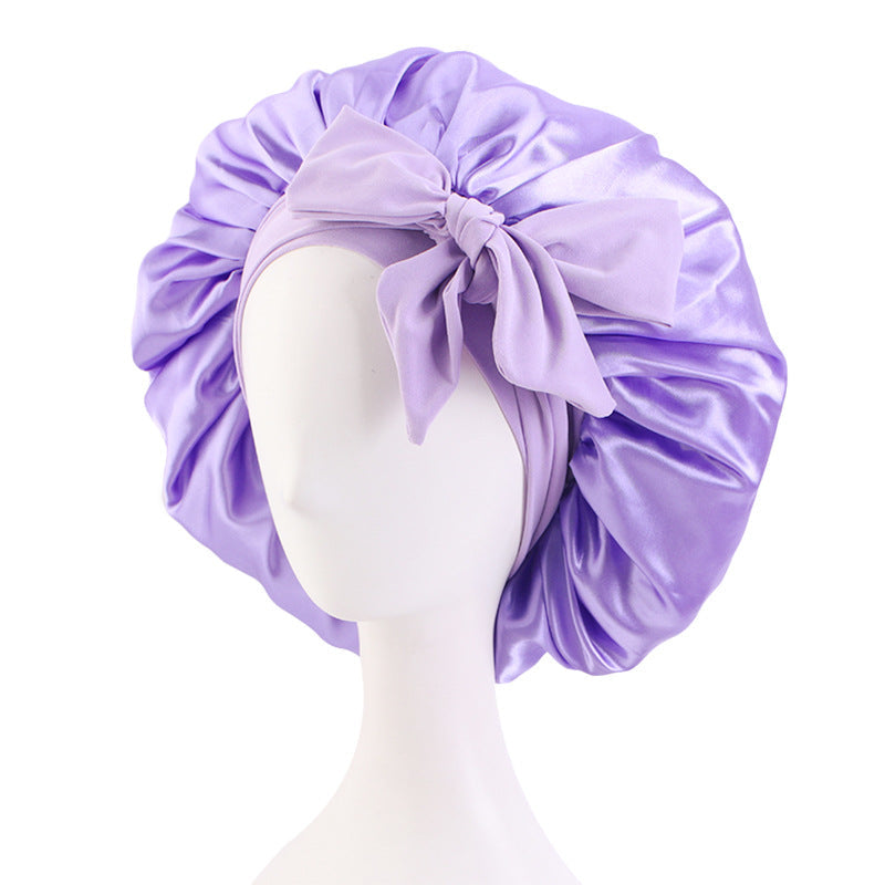 Solid Color Simulation Silk Elastic Ribbon Colored Ding Round Hat