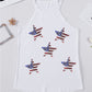 Sequin US Flag Star Grecian Neck Tank