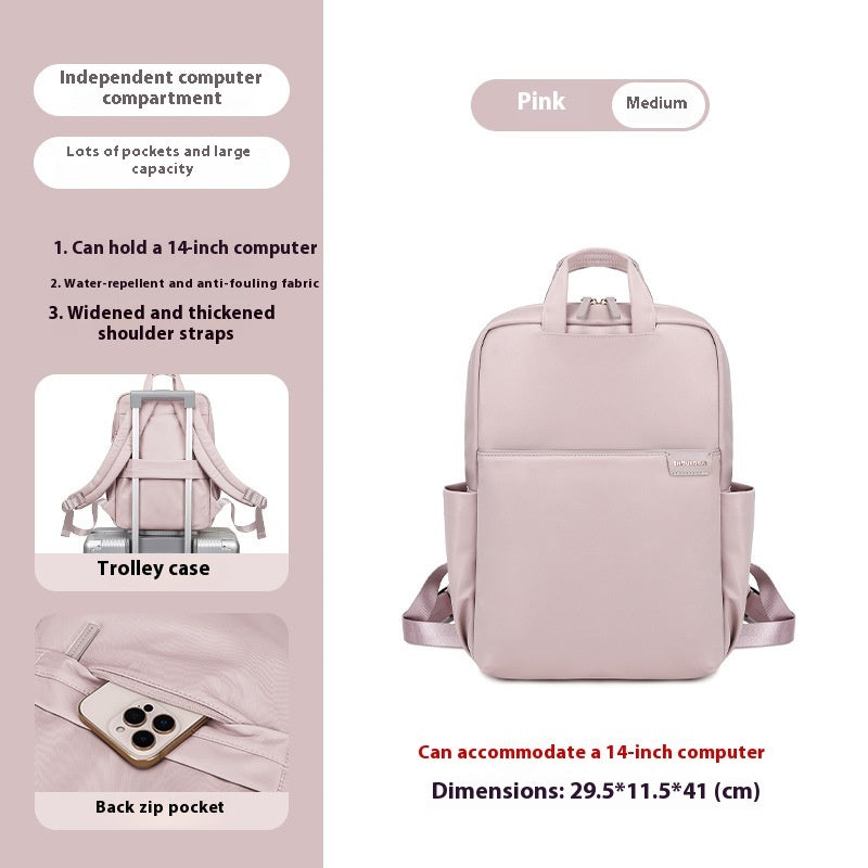 Simple Canvas Travel Large Capacity Women's Backpack