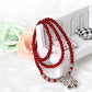 Red Agate Beaded Bracelet