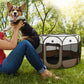 Portable Foldable Pet Tent Exercise Pen Kennel Removable Zipper Top and Bottom Water Resistant Indoor Outdoor Use For Dogs Cats Other Pets
