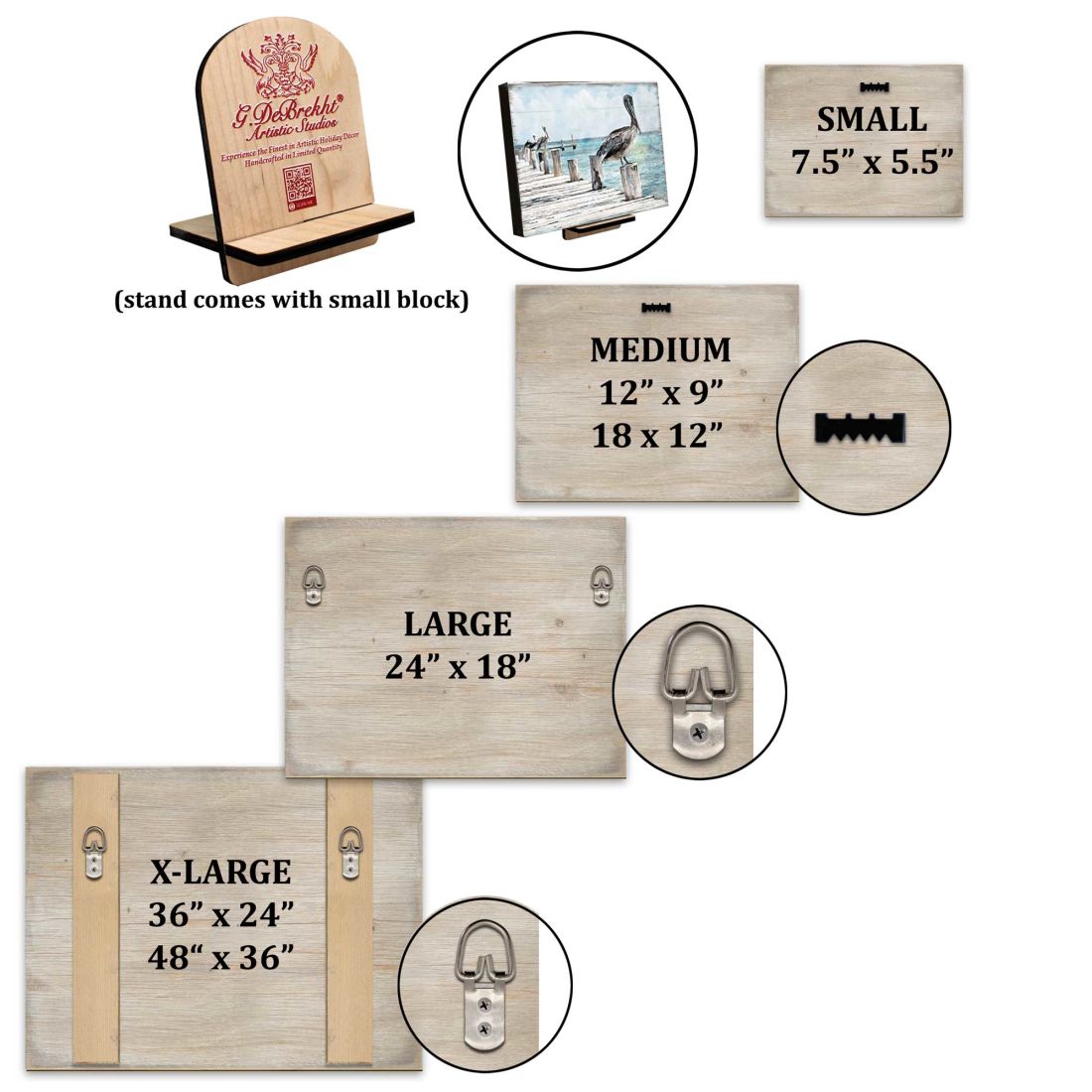 Abundance of Joy Art Wooden Wall Art by D Gelsinger - Christmas Santa and Snowman Decor - 95601B-0104