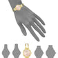 Women's Elegant Diamond Accent Watch – Stainless Steel Quartz Bracelet Watch