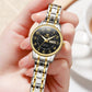 OLEVS Watch Women Two Tone Watches for Women with Date Dress Womens Watches for Small Wrists Luxury Easy Read Womens Watch Waterproof Blue/Black/Gold/Silver Dial Reloj para Mujer