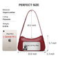 Small Shoulder Bag for Women Cute Mini Purse Trendy Vegan Leather Y2k Crescent Handbag