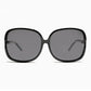 Oversized Square Sunglass with Polarized Lens - Jackie