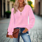 Plus Size Women's V-Neck Solid Top