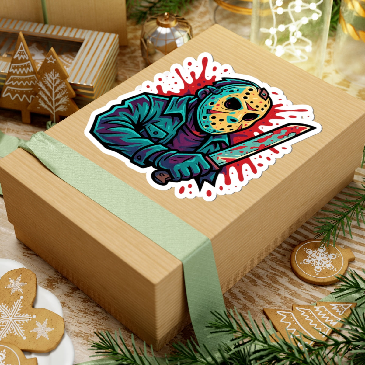 Jason Voorhees Graffiti Sticker – New School Slasher Art Kiss Cut