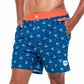 Mens Luxury Monogram Swim Trunks in Deep Ocean